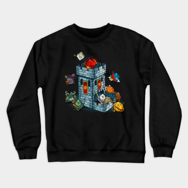 Dice Tower Crewneck Sweatshirt by Vallina84